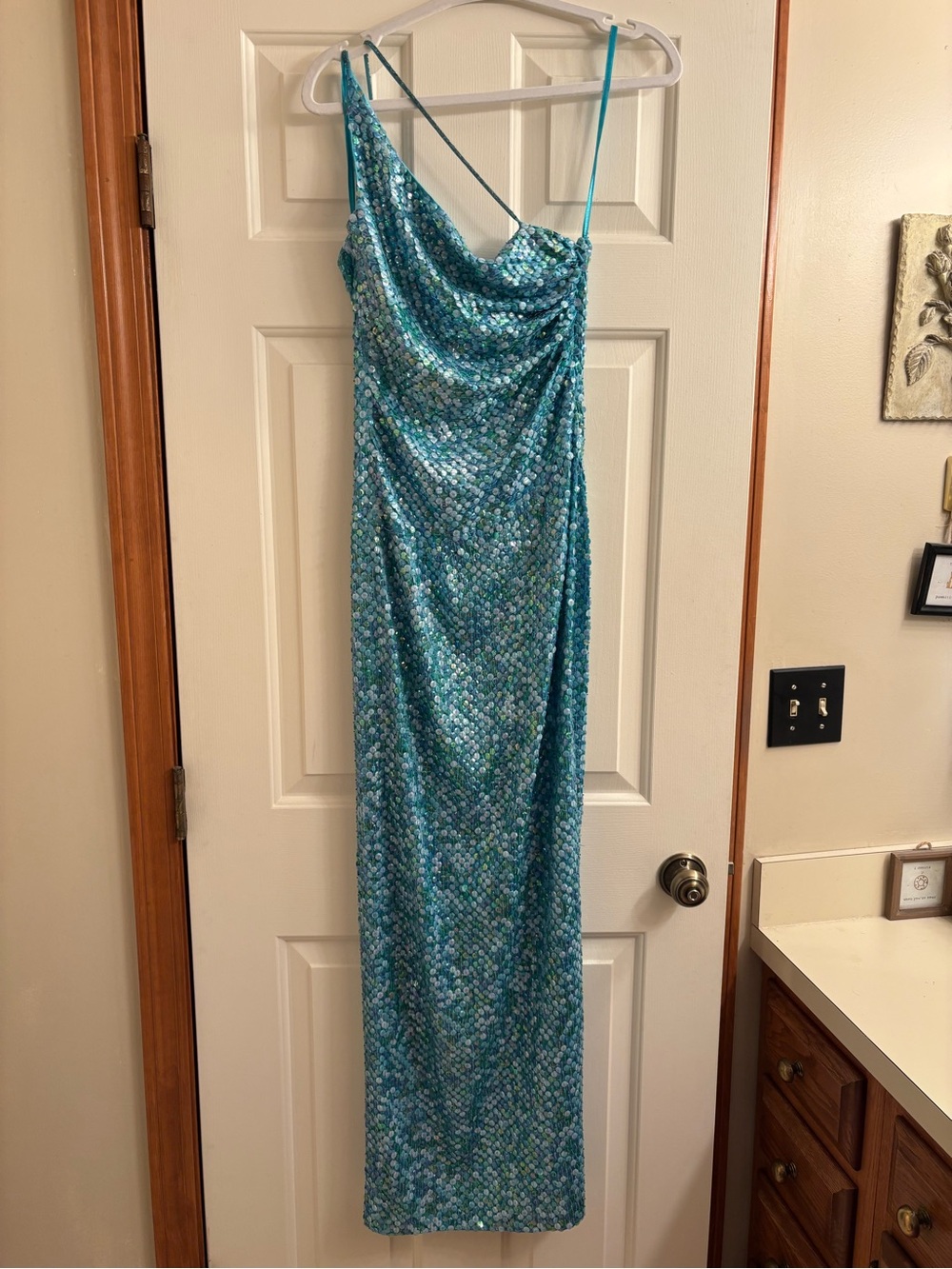 Cache Mermaid Beaded Maxi Dress